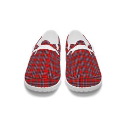 ScotsTee Shop Scottish McFarland Modern Tartan Plaid Canvas Loafer Shoes