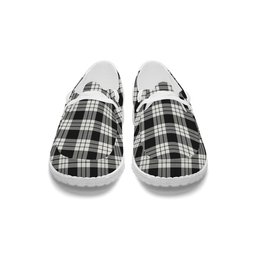 ScotsTee Shop Scottish McFarland Black White Tartan Plaid Canvas Loafer Shoes