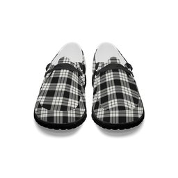 ScotsTee Shop Scottish McFarlane Black White Tartan Plaid Canvas Loafer Shoes