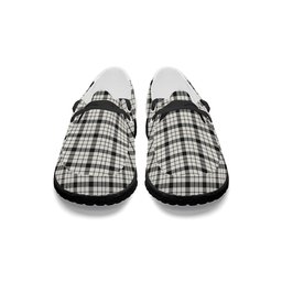 ScotsTee Shop Scottish McFarland Black White Ancient Tartan Plaid Canvas Loafer Shoes