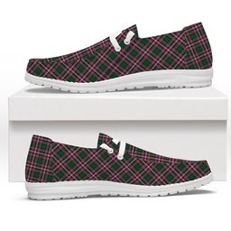 ScotsTee Shop Scottish McFarland Hunting Modern Tartan Plaid Canvas Loafer Shoes
