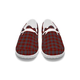 ScotsTee Shop Scottish McFarland Red Tartan Plaid Canvas Loafer Shoes