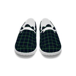 ScotsTee Shop Scottish McEwen Modern Tartan Plaid Canvas Loafer Shoes