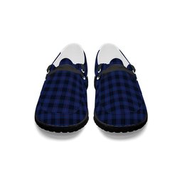 ScotsTee Shop Scottish McKay Blue Modern Tartan Plaid Canvas Loafer Shoes