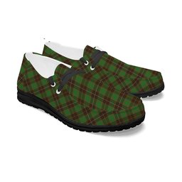 ScotsTee Shop Scottish McFie Hunting Ancient Tartan Plaid Canvas Loafer Shoes