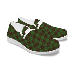 ScotsTee Shop Scottish McFie Hunting Ancient Tartan Plaid Canvas Loafer Shoes