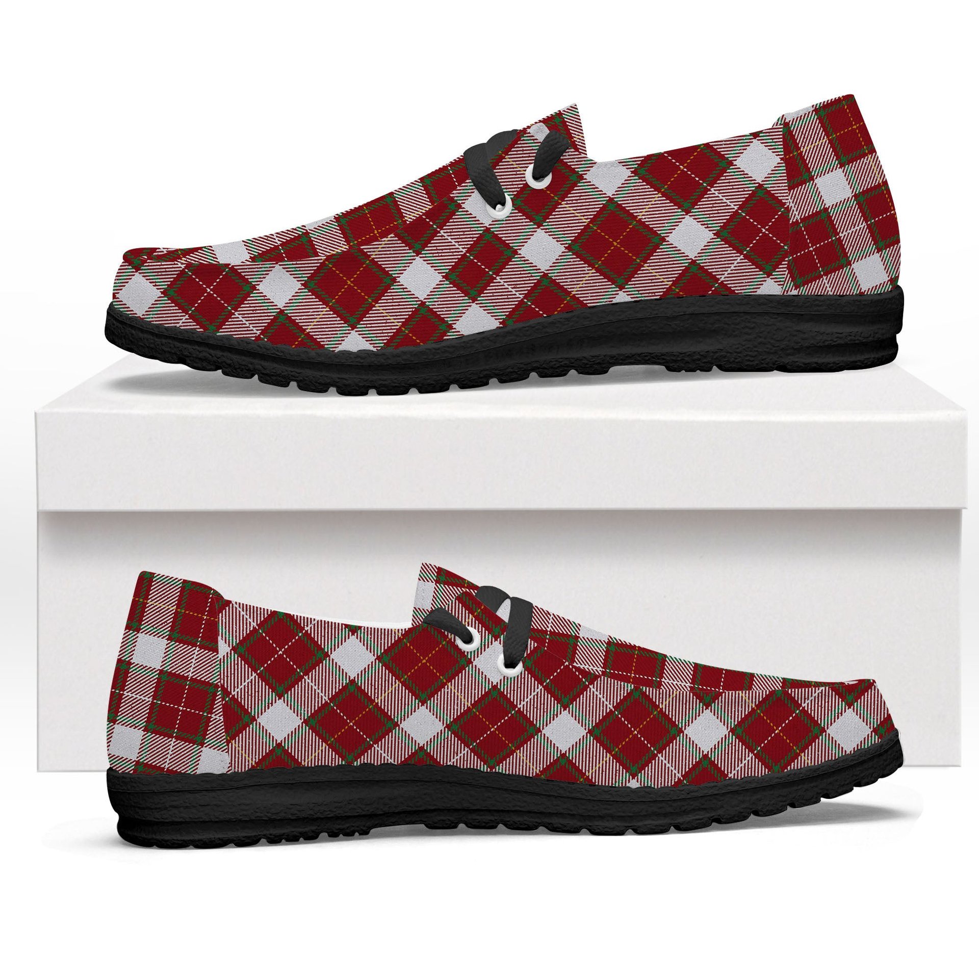 ScotsTee Shop Scottish McFie Dress Ancient Tartan Plaid Canvas Loafer Shoes