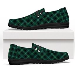 ScotsTee Shop Scottish McIver Hunting Modern Tartan Plaid Canvas Loafer Shoes
