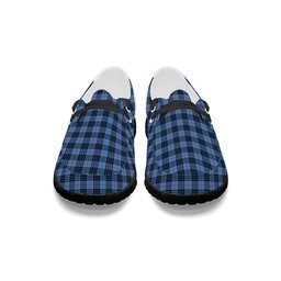 ScotsTee Shop Scottish McKay Blue Tartan Plaid Canvas Loafer Shoes