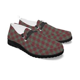 ScotsTee Shop Scottish McGregor Hunting Ancient Tartan Plaid Canvas Loafer Shoes