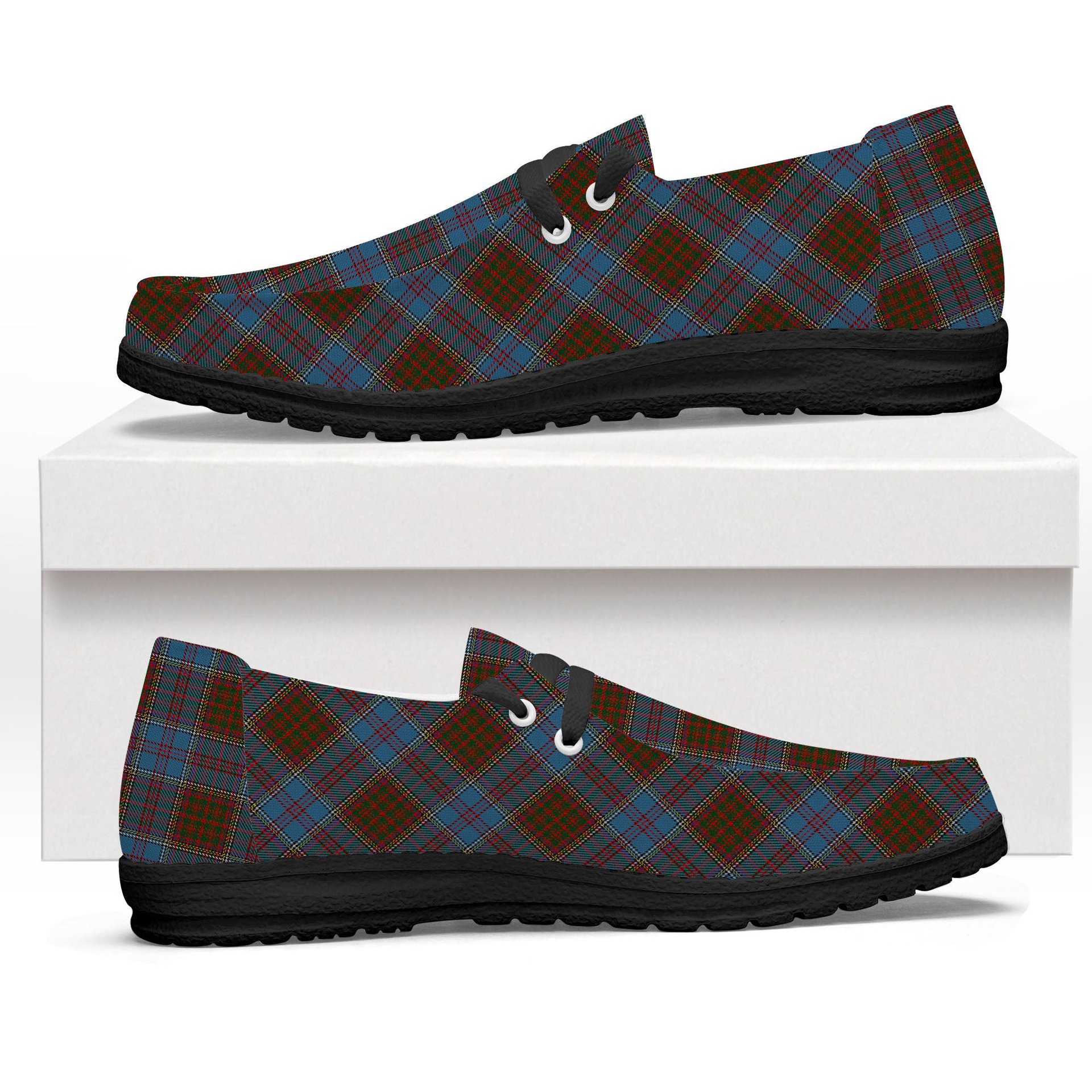 ScotsTee Shop Scottish McGregor Hastie Tartan Plaid Canvas Loafer Shoes