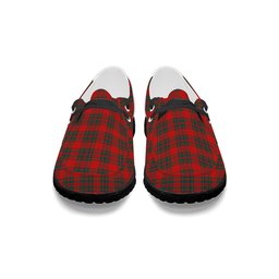ScotsTee Shop Scottish McIntosh Red Modern Tartan Plaid Canvas Loafer Shoes