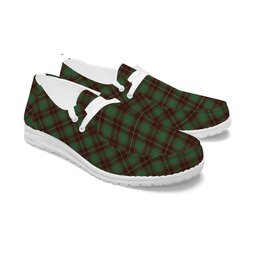 ScotsTee Shop Scottish McFie Hunting Modern Tartan Plaid Canvas Loafer Shoes