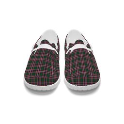 ScotsTee Shop Scottish McFarlane Hunting Modern Tartan Plaid Canvas Loafer Shoes