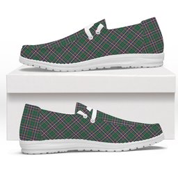 ScotsTee Shop Scottish McFarlane Hunting Ancient Tartan Plaid Canvas Loafer Shoes