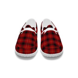 ScotsTee Shop Scottish McIver Modern Tartan Plaid Canvas Loafer Shoes