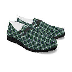 ScotsTee Shop Scottish McKenzie Dress Modern Tartan Plaid Canvas Loafer Shoes