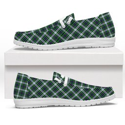 ScotsTee Shop Scottish McKenzie Dress Modern Tartan Plaid Canvas Loafer Shoes