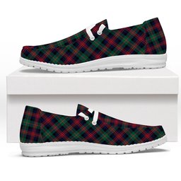 ScotsTee Shop Scottish McLennan Modern Tartan Plaid Canvas Loafer Shoes
