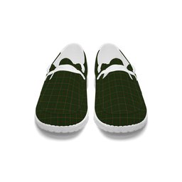 ScotsTee Shop Scottish McKinnon Hunting Tartan Plaid Canvas Loafer Shoes