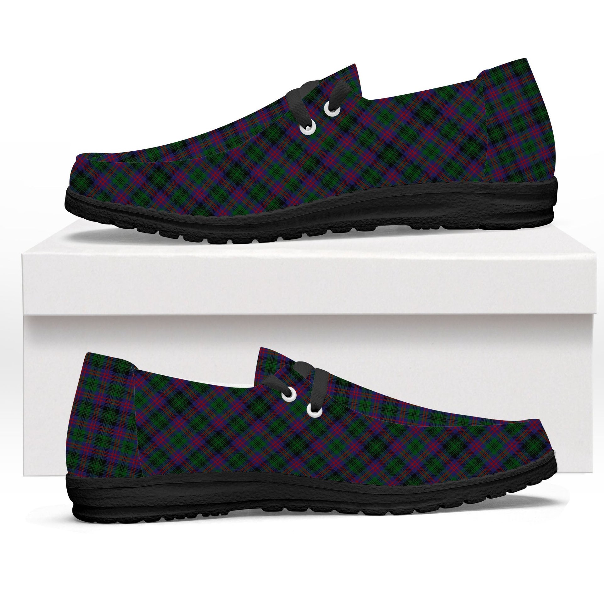 ScotsTee Shop Scottish McLachlan Hunting Tartan Plaid Canvas Loafer Shoes