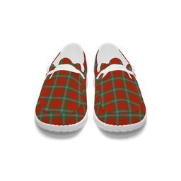 ScotsTee Shop Scottish McLaine of Loch Buie Ancient Tartan Plaid Canvas Loafer Shoes