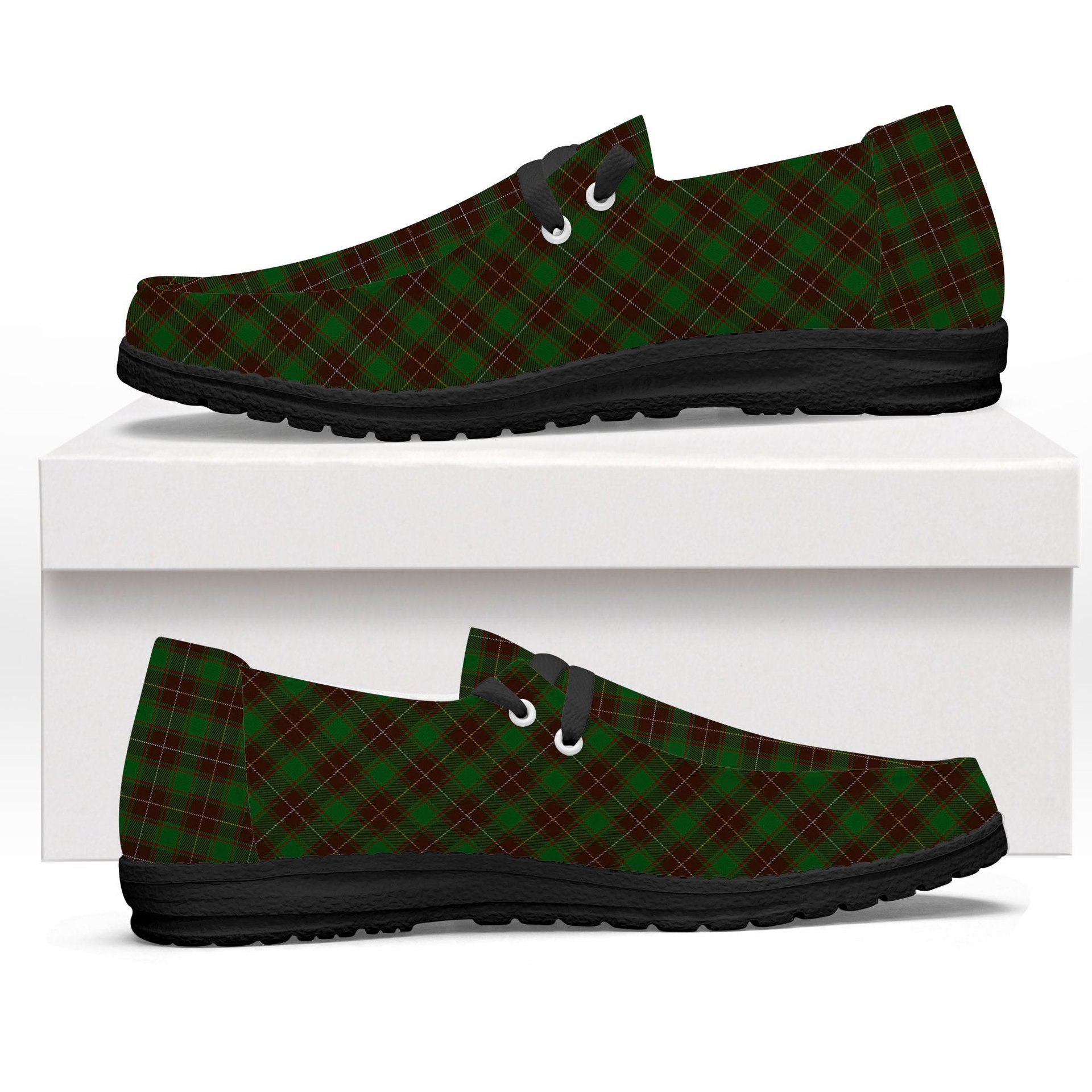 ScotsTee Shop Scottish McPhee Hunting Tartan Plaid Canvas Loafer Shoes