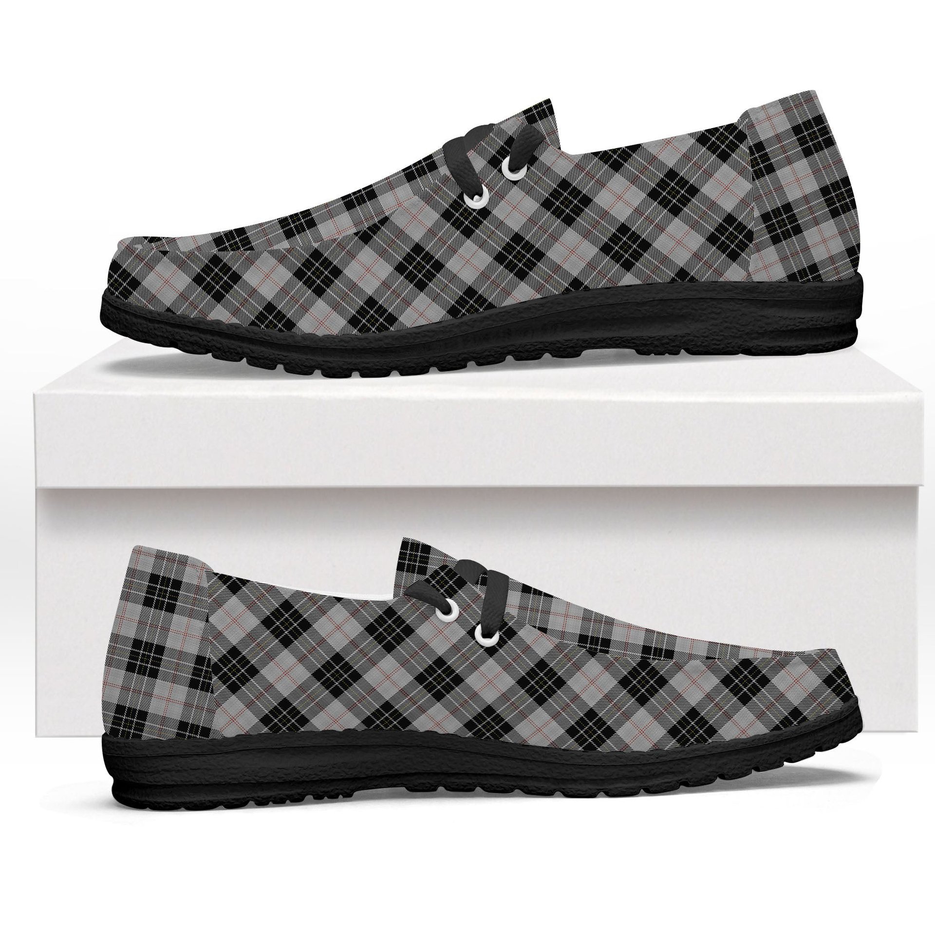 ScotsTee Shop Scottish McPherson Dress Tartan Plaid Canvas Loafer Shoes
