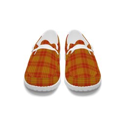 ScotsTee Shop Scottish McMillan Dress Ancient Tartan Plaid Canvas Loafer Shoes