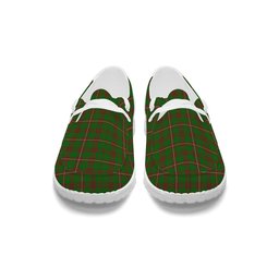 ScotsTee Shop Scottish McKinnon Hunting Modern Tartan Plaid Canvas Loafer Shoes