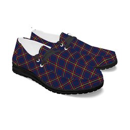 ScotsTee Shop Scottish McLaine of Lochbuie Hunting Modern Tartan Plaid Canvas Loafer Shoes