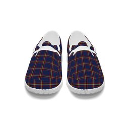 ScotsTee Shop Scottish McLaine of Lochbuie Hunting Modern Tartan Plaid Canvas Loafer Shoes