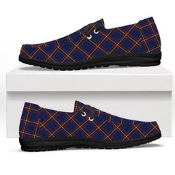 ScotsTee Shop Scottish McLaine of Lochbuie Hunting Modern Tartan Plaid Canvas Loafer Shoes