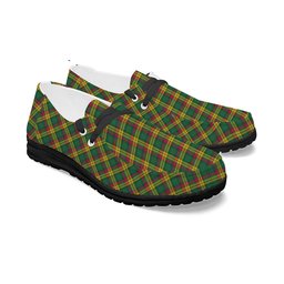 ScotsTee Shop Scottish McMillan Old Ancient Tartan Plaid Canvas Loafer Shoes