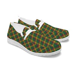 ScotsTee Shop Scottish McMillan Old Ancient Tartan Plaid Canvas Loafer Shoes
