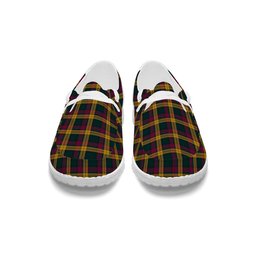 ScotsTee Shop Scottish McMillan Modern Tartan Plaid Canvas Loafer Shoes