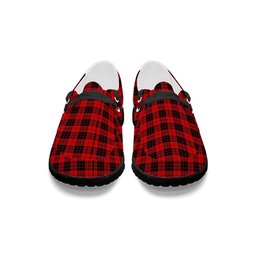 ScotsTee Shop Scottish McLeod of Raasay Modern Tartan Plaid Canvas Loafer Shoes