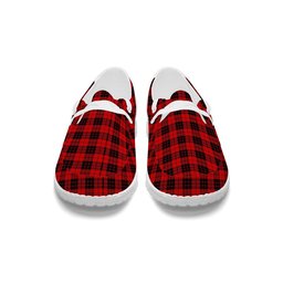 ScotsTee Shop Scottish McLeod of Raasay Modern Tartan Plaid Canvas Loafer Shoes
