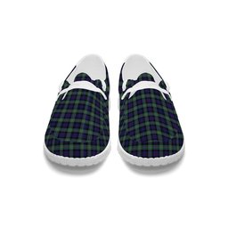 ScotsTee Shop Scottish McKenzie Hunting Green Tartan Plaid Canvas Loafer Shoes