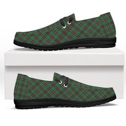ScotsTee Shop Scottish McKinnon Hunting Ancient Tartan Plaid Canvas Loafer Shoes