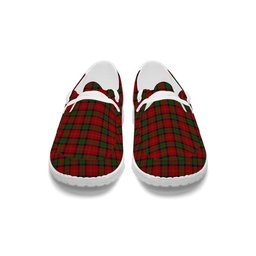 ScotsTee Shop Scottish McPherson of Cluny Tartan Plaid Canvas Loafer Shoes