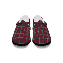 ScotsTee Shop Scottish McLaine of Loch Buie Modern Tartan Plaid Canvas Loafer Shoes