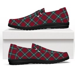 ScotsTee Shop Scottish McLaine of Loch Buie Modern Tartan Plaid Canvas Loafer Shoes