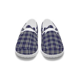 ScotsTee Shop Scottish McPherson Dress Blue Tartan Plaid Canvas Loafer Shoes