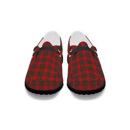 ScotsTee Shop Scottish McKintosh Red Modern Tartan Plaid Canvas Loafer Shoes