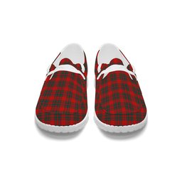 ScotsTee Shop Scottish McKintosh Red Modern Tartan Plaid Canvas Loafer Shoes