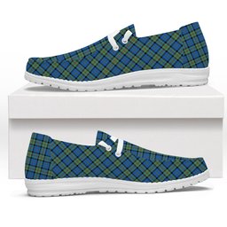 ScotsTee Shop Scottish McLeod of Harris Ancient Tartan Plaid Canvas Loafer Shoes