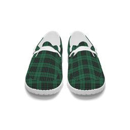 ScotsTee Shop Scottish McLean Hunting Ancient Tartan Plaid Canvas Loafer Shoes