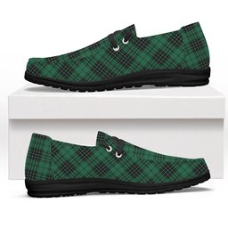 ScotsTee Shop Scottish McLean Hunting Ancient Tartan Plaid Canvas Loafer Shoes
