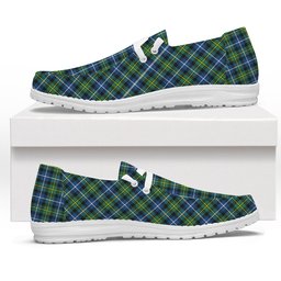 ScotsTee Shop Scottish McNeil of Barra Ancient Tartan Plaid Canvas Loafer Shoes